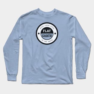 Flat Earth Circle Logo 3 Long Sleeve T-Shirt